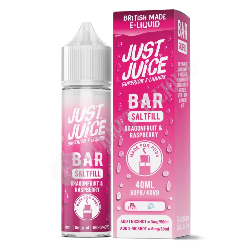 Dragonfruit & Raspberry by Just Juice Bar Saltfill - 40ml / 0mg / 0mg