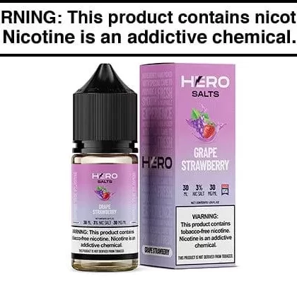 GRAPE STRAWBERRY BY HERO SALTS 30ML