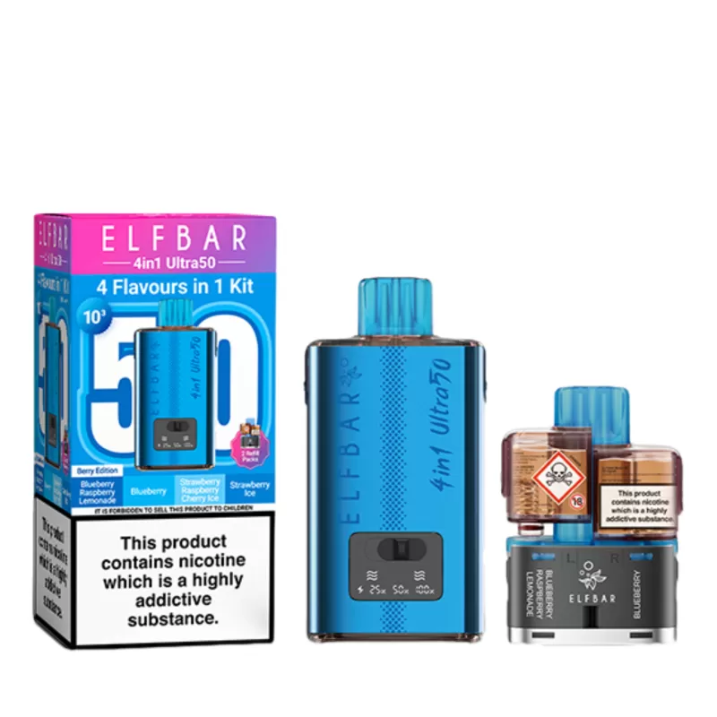 20mg Elf Bar 4 in 1 Ultra 50 Prefilled Pod Vape Kit - Image 2