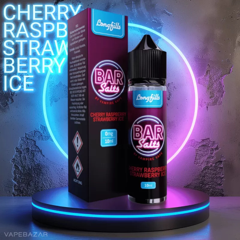 Bar Salts Longfills – Cherry Raspberry Strawberry Ice 10ml - Ice / Himbeere / Kirsche / Erdbeere