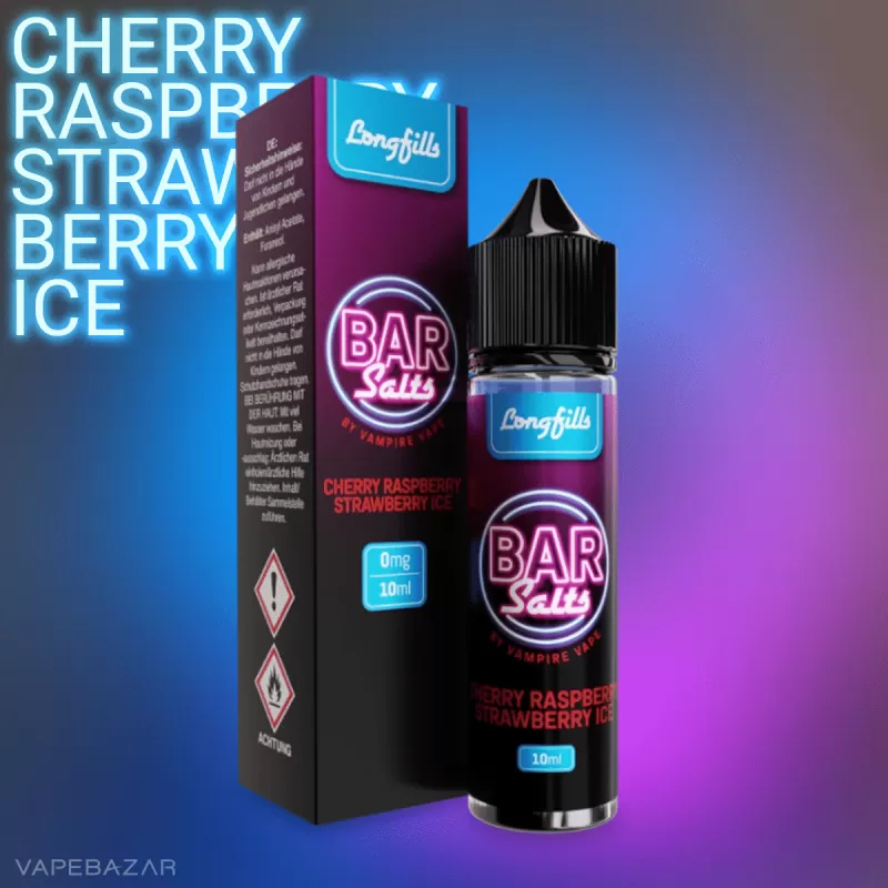 Bar Salts Longfills – Cherry Raspberry Strawberry Ice 10ml - Ice / Himbeere / Kirsche / Erdbeere - Image 2