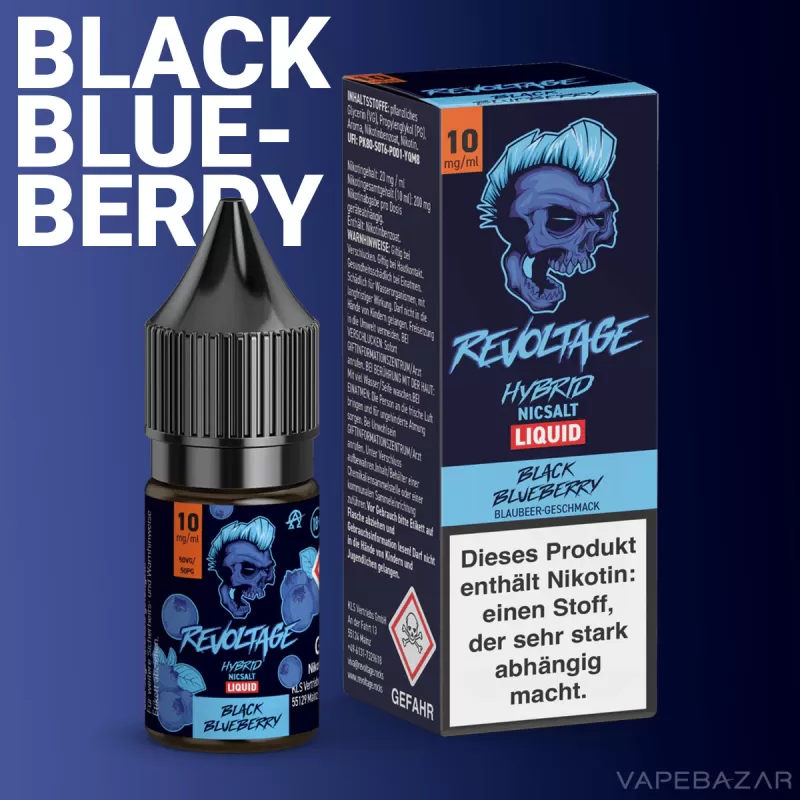 Revoltage Hybrid Nicsalt Liquid – Black Blueberry - Image 2