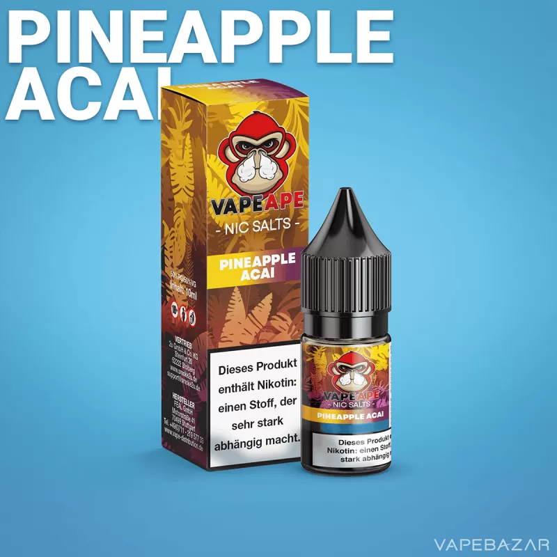 VapeApe – Pineapple Acai – Nic Salts - Image 2