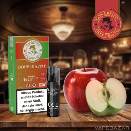 Don Cristo Prefilled Pod – Double Apple - Don Cristo / 20mg/ml / 2ml / ca. 600 / Nikotin / Glycerin / Aromen / Propylenglykol / Ja