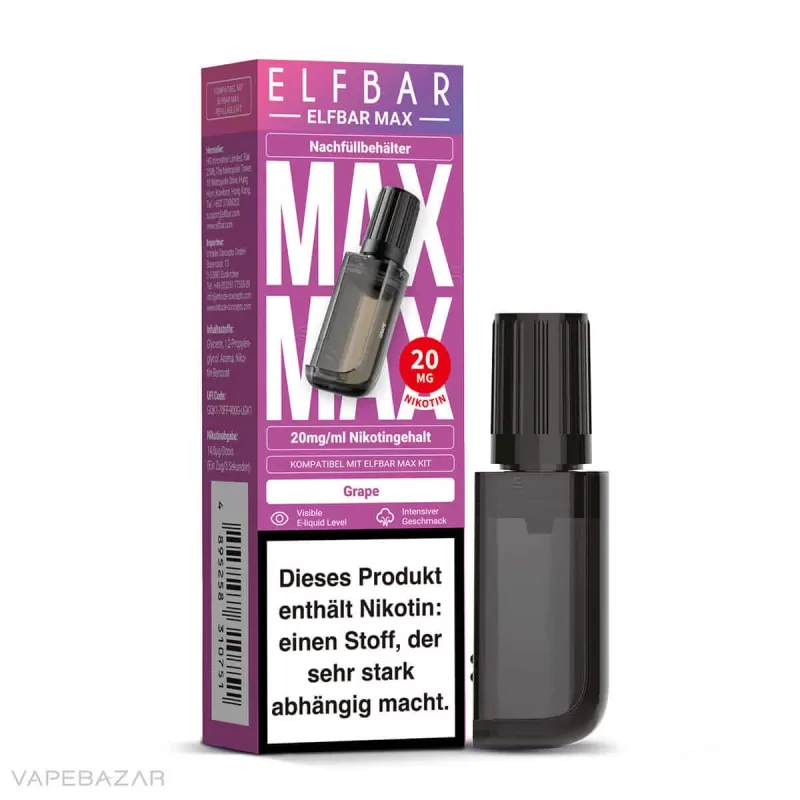 Elfbar Max Prefilled Pod – Grape - Elf Bar / ca. 6000 / 20mg/ml - Image 3