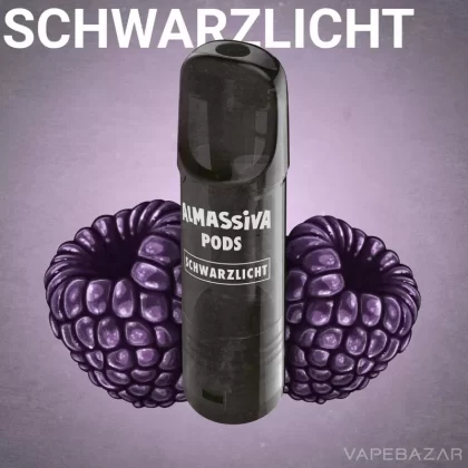 AlMassiva Prefilled Pods – Schwarzlicht (2er Pack) - Almassiva / 17mg/ml / 2ml / ca. 600 / Propylenglykol / Nikotin / Glycerin / Aromen / Ja