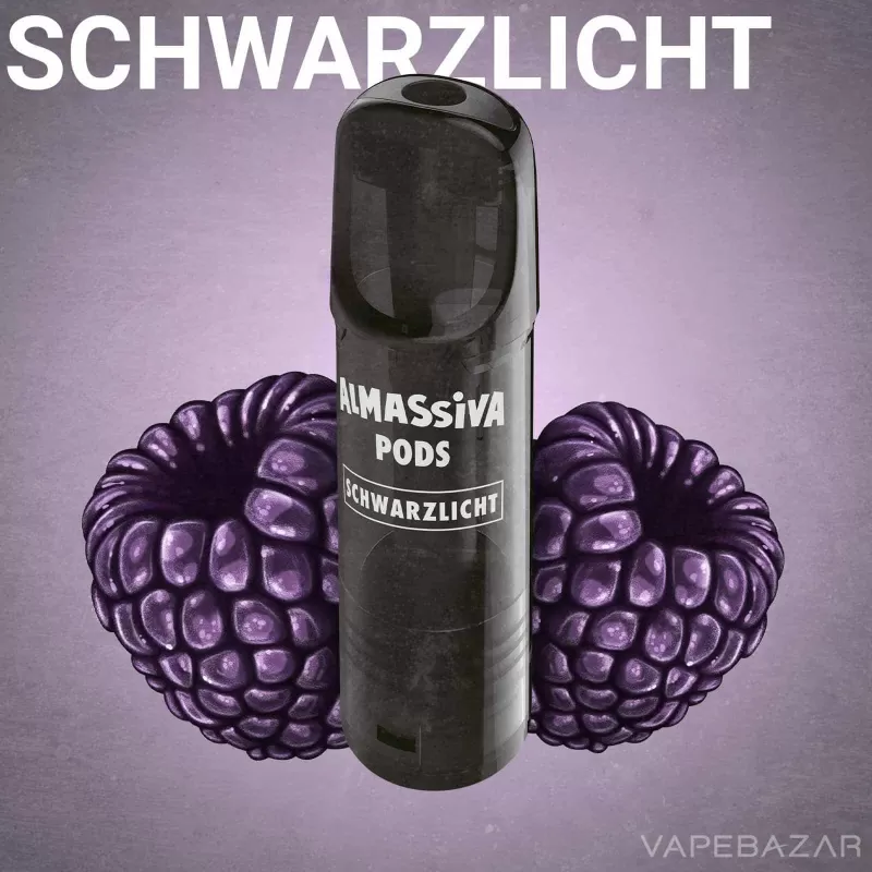 AlMassiva Prefilled Pods – Schwarzlicht (2er Pack) - Almassiva / 17mg/ml / 2ml / ca. 600 / Propylenglykol / Nikotin / Glycerin / Aromen / Ja