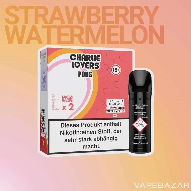 Charlie Lovers Pods – Strawberry Watermelon (2er Pack) - Image 2