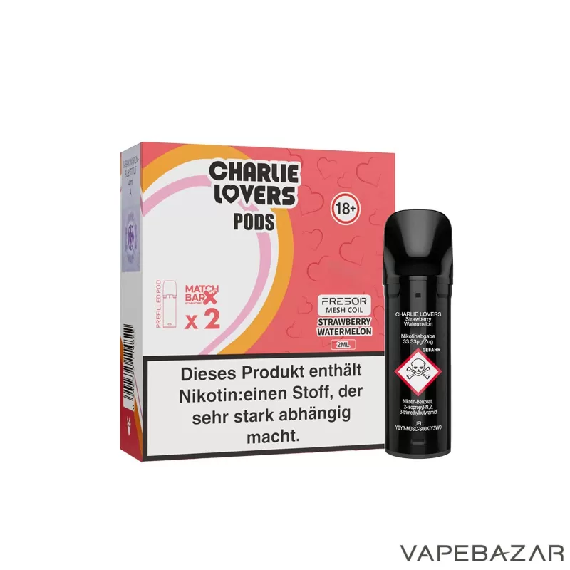 Charlie Lovers Pods – Strawberry Watermelon (2er Pack) - Image 3