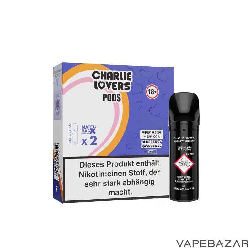 Charlie Lovers Pods – Blueberry Raspberry (2er Pack) - Image 3