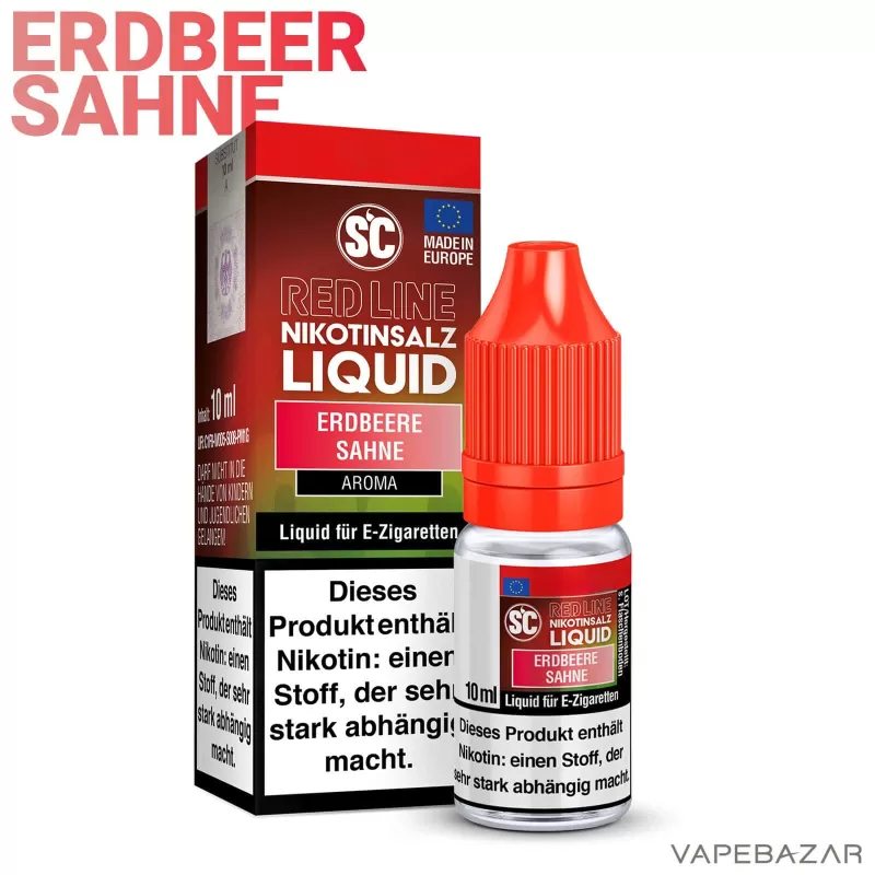 SC Red Line Nikotinsalz Liquid – Erdbeere Sahne