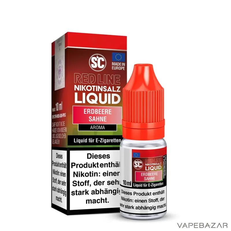 SC Red Line Nikotinsalz Liquid – Erdbeere Sahne - Image 2