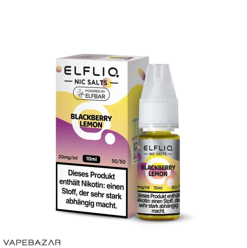 Elfliq Nikotinsalz Liquid 10ml – Blackberry Lemon 20mg/ml Nikotin - ELFLIQ by elfbar / Glycerin, Propylenglykol, Aroma, Nikotinsalz, Ethylbutyrat / 20mg/ml / Zitrone / Brombeere - Image 3