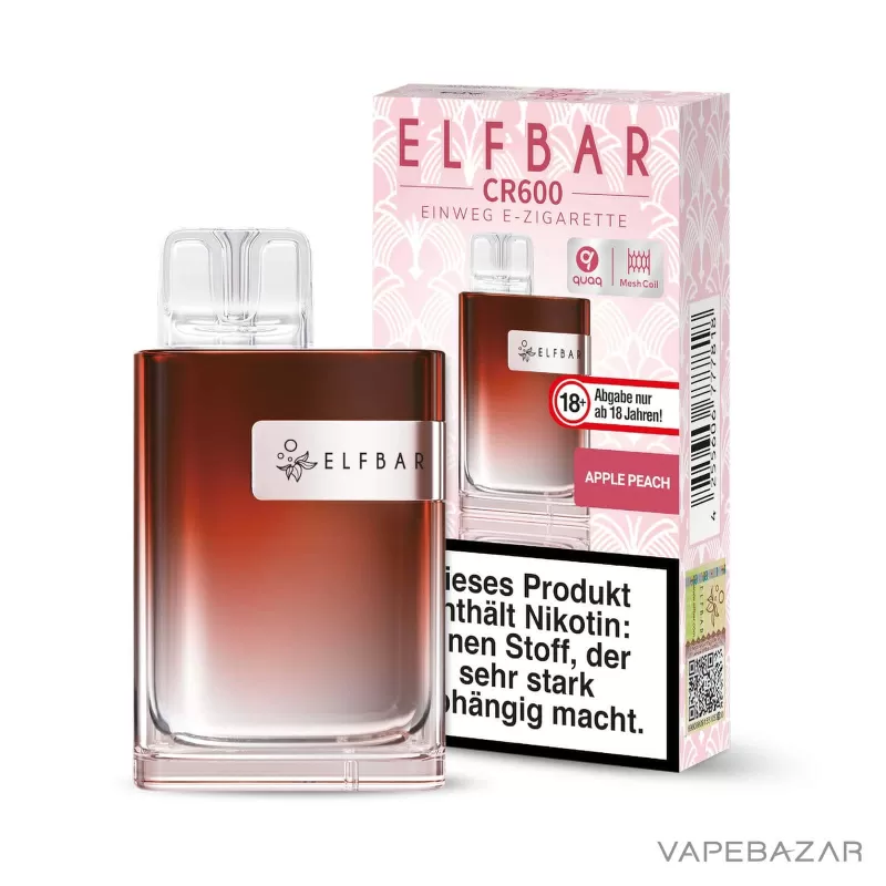 Elfbar CR600 – Einweg E-Zigarette – Apple Peach - Image 3