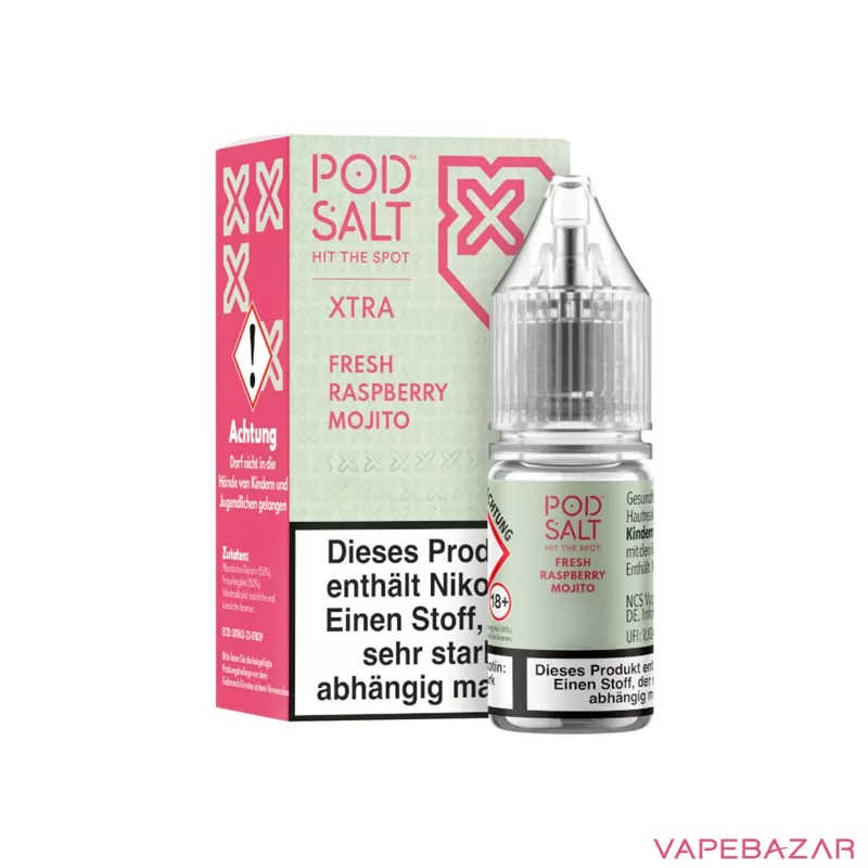 Pod Salt X Nikotinsalz Liquid – Fresh Raspberry Mojito - Image 3