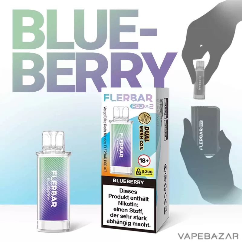 Flerbar Pods – Blueberry – Prefilled Liquid Pod – 2er Pack - Image 2