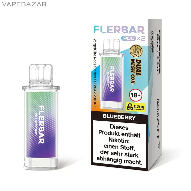 Flerbar Pods – Blueberry – Prefilled Liquid Pod – 2er Pack - Image 3