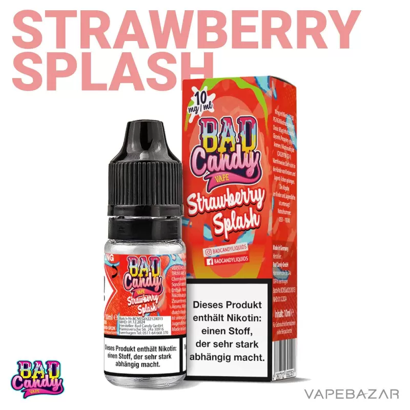 Bad Candy Liquid – Strawberry Splash - Image 3