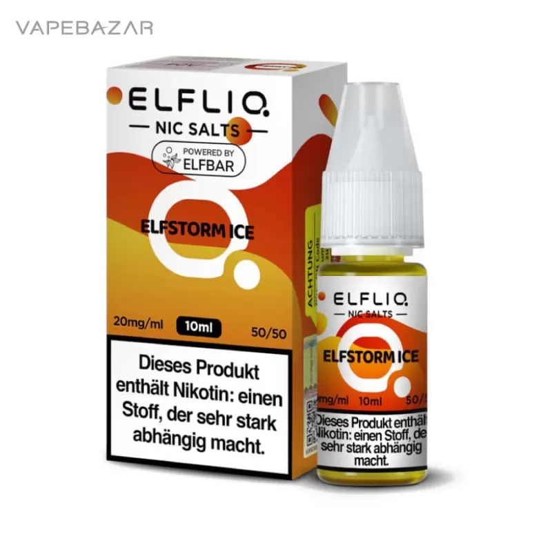 Elfliq Nikotinsalz Liquid 10ml – Elfstorm Ice 10mg/ml Nikotin - ELFLIQ by elfbar / Glycerin, Propylenglykol, Aroma, Nikotinsalz, Ethylbutyrat / 20mg/ml - Image 3