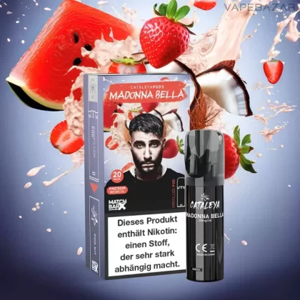 Cataleya by Samra Prefilled Pod – MADONNA BELLA - Nikotinsalz / Propylenglykol / Aromastoffe / Nikotin / Glycerin / Cataleya by Samra / 20mg/ml / Kokosnuss / Erdbeere / Wassermelone