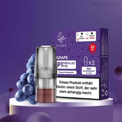Elf Bar Mate 500  – Grape – Prefilled Liquid Pod – 2er Pack - 500 mAh