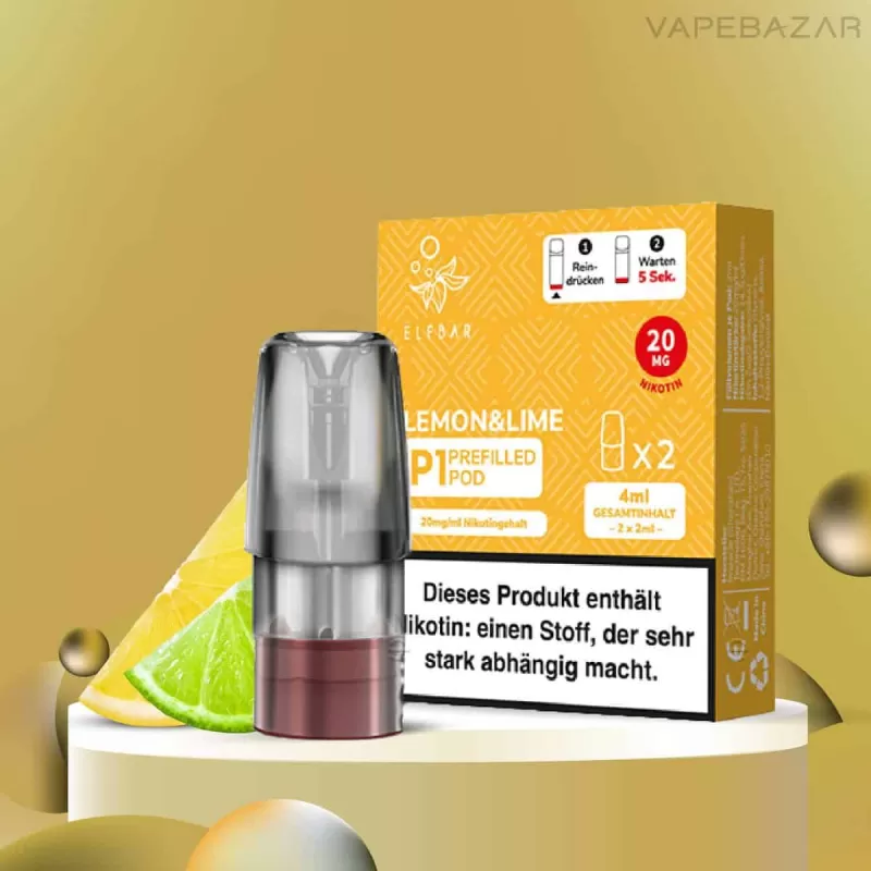 Elf Bar Mate 500 – Lemon & Lime – Prefilled Liquid Pod – 2er Pack - 500 mAh