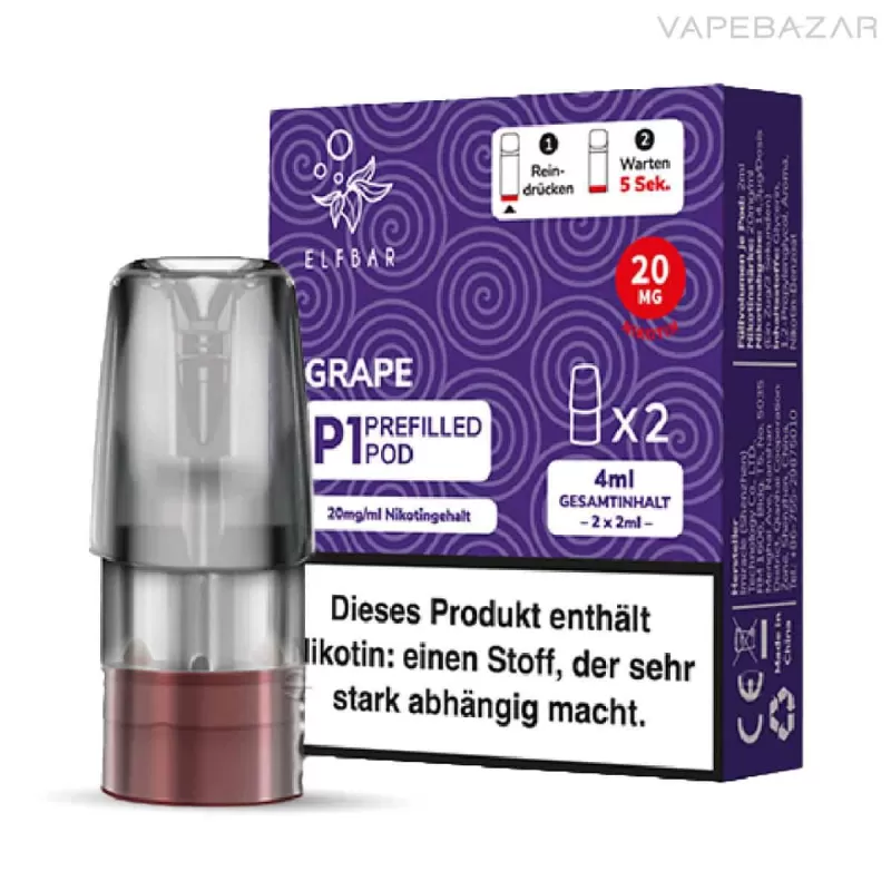 Elf Bar Mate 500 – Grape – Prefilled Liquid Pod – 2er Pack - 500 mAh - Image 3