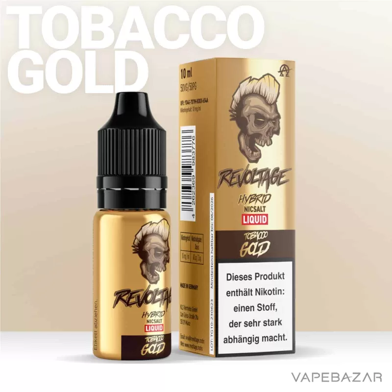 Revoltage Hybrid Nicsalt Liquid – Tobacco Gold - Image 2