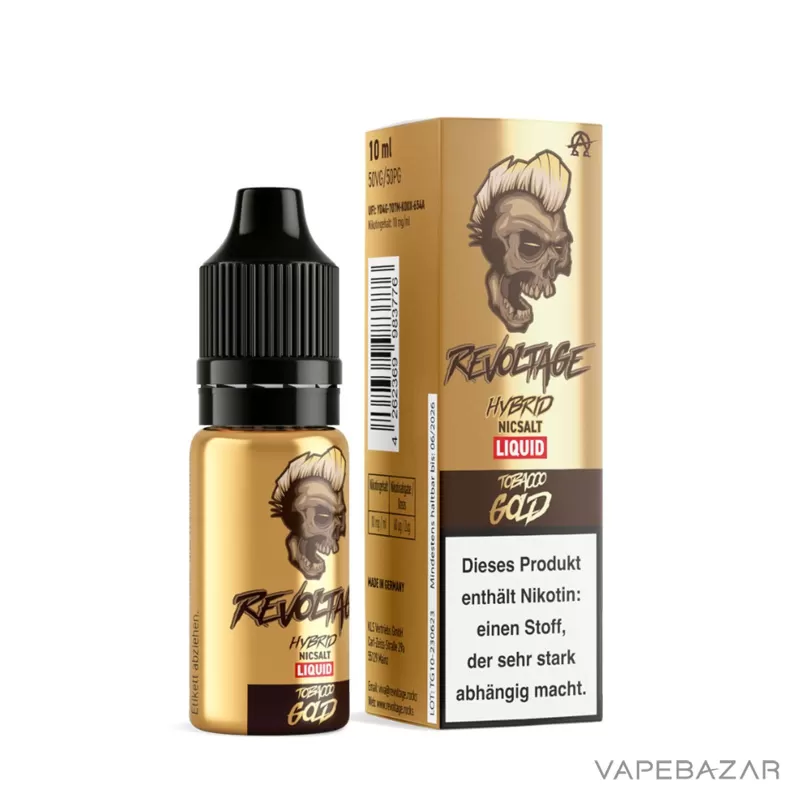 Revoltage Hybrid Nicsalt Liquid – Tobacco Gold - Image 3
