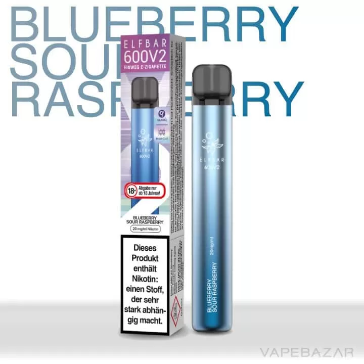 Elf Bar 600 V2 – Blueberry Sour Raspberry - Elf Bar / 360 mAh / 20mg/ml / ca. 600 - Image 2
