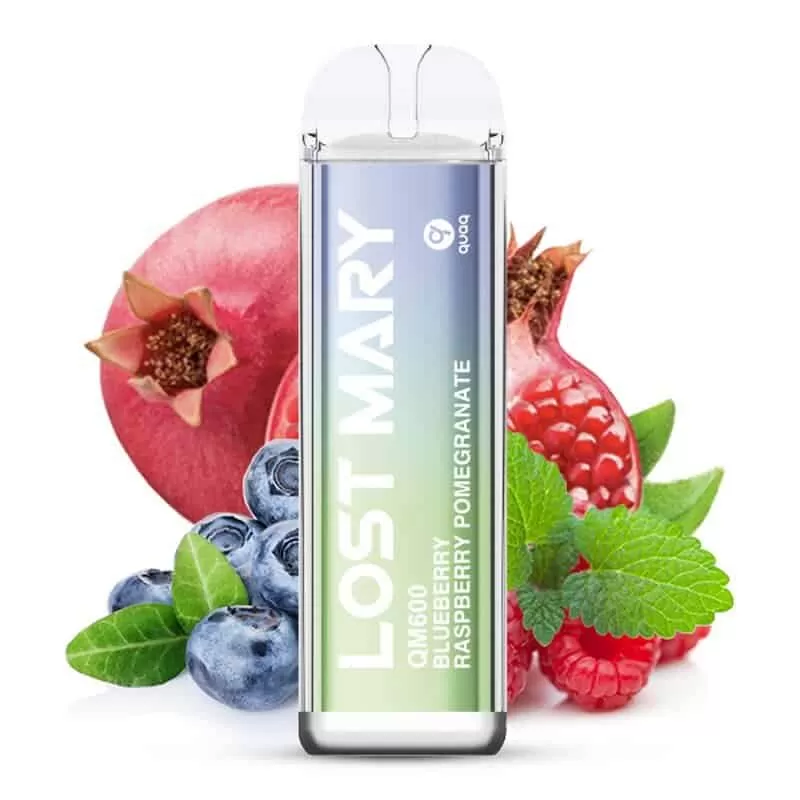 Elfbar Lost Mary QM600 – Blueberry Raspberry Pomegranate - Propylenglykol / pflanzliches Glycerin / Nikotin-Benzoat / Aromen / 20mg/ml / ca. 600 / 360 mAh - Image 2