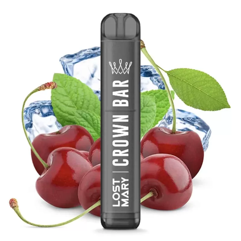 Crown Bar Al Fakher x Lost Mary – Cherry Ice - Crown Bar / Ice / Kirsche / Aromastoffe / Nikotin-Benzoat / Ethylmatol / 2-isopropyl-N,2,3 -trimethylbutyramide / 550 mAh / 20mg/ml / ca. 600