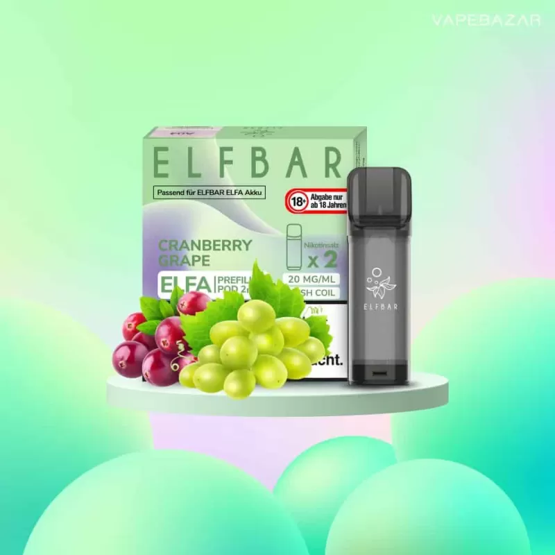 ELFBAR ELFA Pods Cranberry Grape 20mg – 2er Pack - Elf Bar