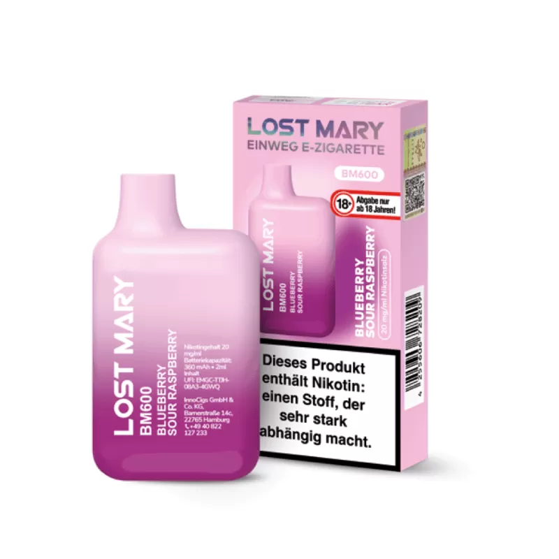 Elf Bar Lost Mary – Blueberry Sour Raspberry - Elf Bar Lost Mary / Blaubeere / Glycerin / Propylenglykol / Nikotinsalz / Aromastoffe / 20mg/ml / 550 mAh / ca. 600 - Image 3