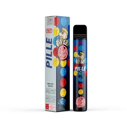 187 Vape Nikotinfrei – Pille - Früchtemix / 187 Strassenbande / Nikotinfrei / 500 mAh / Propylenglykol / Glycerin / Aromastoffe / ca. 600