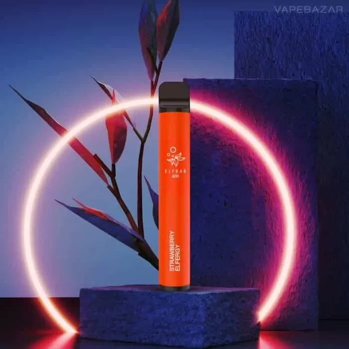 ELF BAR 600 – Strawberry Elfergy - Energy Drink / Elf Bar / 20mg/ml / 550 mAh / Propylenglykol / pflanzliches Glycerin / Aromastoffe / Nikotin / ca. 600