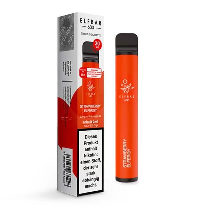 ELF BAR 600 – Strawberry Elfergy - Energy Drink / Elf Bar / 20mg/ml / 550 mAh / Propylenglykol / pflanzliches Glycerin / Aromastoffe / Nikotin / ca. 600 - Image 3