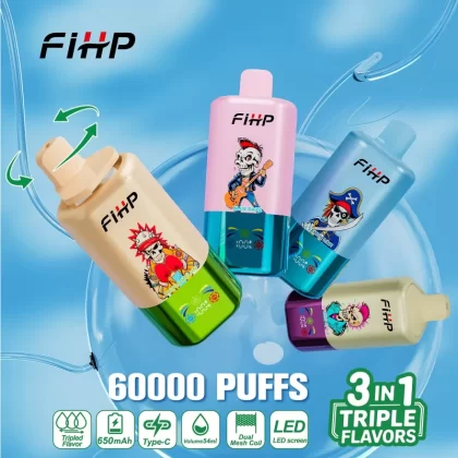 FIHP Triple Flavor 60K 3-in-1 Disposable Vape