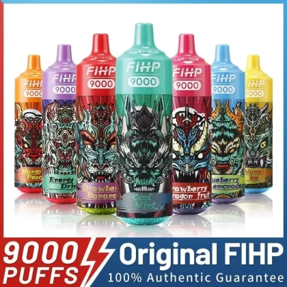 FIHP 9000 Puffs | 2%-5% strength, 18mL, RGB light, bulk disposable vape