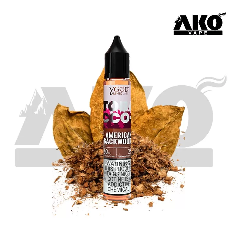 سالت تنباکو آمریکایی ویگاد VGOD Tobacco+ American Backwoods