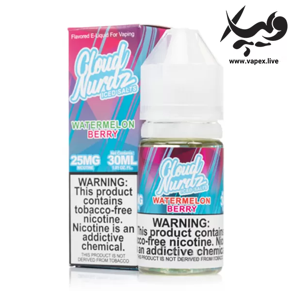 سالت واترملون بری یخ کلود نوردز Cloud Nurdz Watermelon Berry ICE