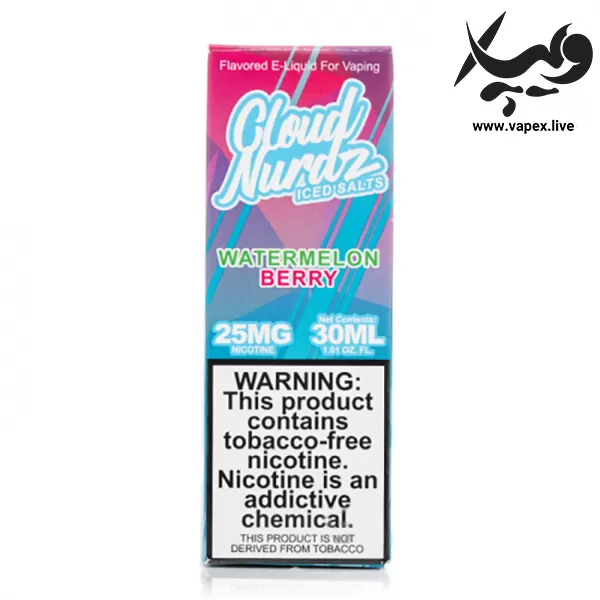 سالت واترملون بری یخ کلود نوردز Cloud Nurdz Watermelon Berry ICE - Image 3
