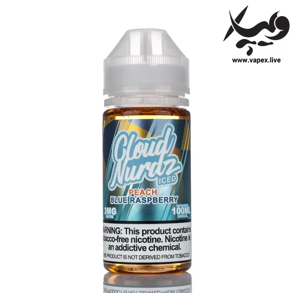 جویس کلود نوردز هلو بلوبری یخ Cloud Nurdz Peach Bluerazz ICED 100ML - Image 2