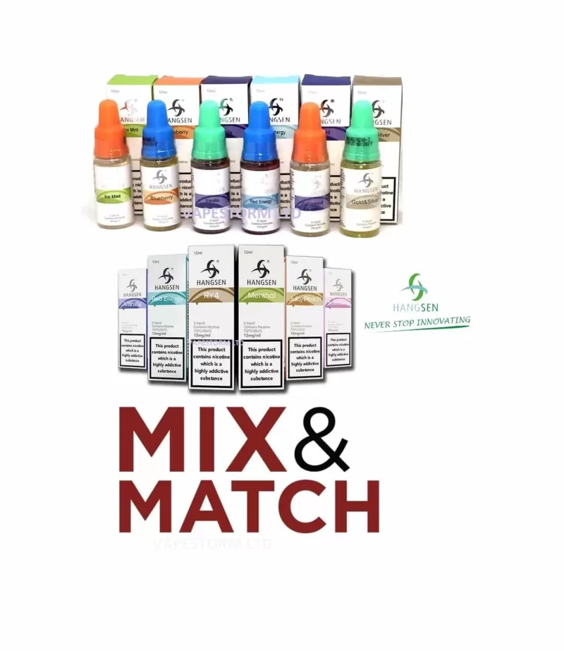 10x Hangsen 3mg E Liquid ONLY! – Mix And Match 10ml TPD