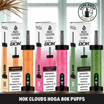 Hok clouds HoQa 80k puffs 5% nicotine shisha based Vape Buy in Dubai