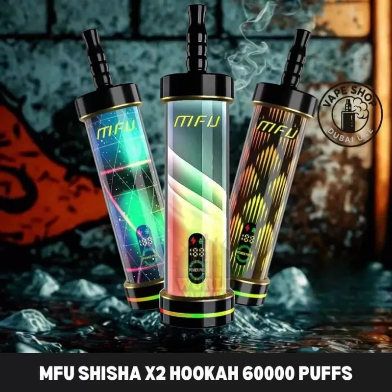 MFU SHISHA X2 Hookah 60000 Puff Disposable Vape In DUBAI