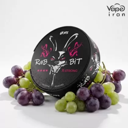 نیکوتین پانچ انگور Rabbit Nicotine Pouch Grape - 50mg / انگور تازه / 20 عدد / استونی (اروپایی) / رابیت Rabbit