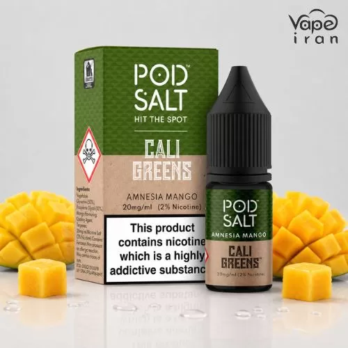 سالت انبه استوایی پادسالت PodSalt Amnesia Mango 10ml - سالت نیکوتین (Saltnic) / 20mg / حجم 10 میلی لیتر / انبه تازه / 50 / 50 / بریتانیا / پاد سالت Podsalt