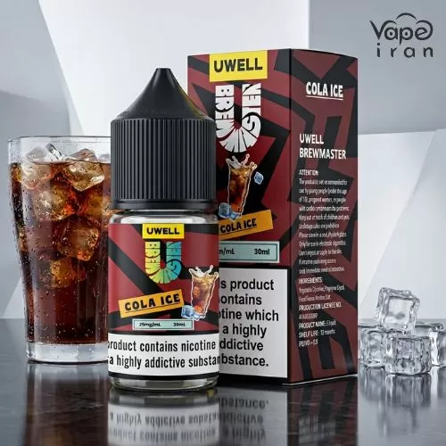 سالت نیکوتین کولا و یخ یوول Uwell Cola Ice 10ml - سالت نیکوتین (Saltnic) / 25mg / حجم 10 میلی لیتر / کولا و یخ / 50 / 50 / یوول Uwell