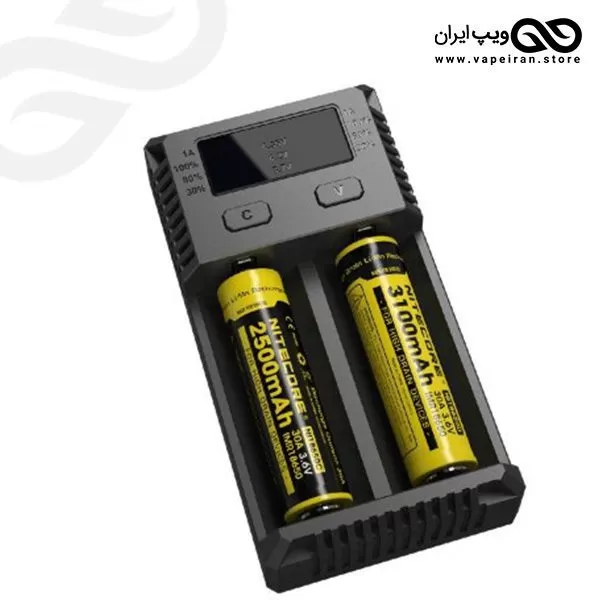شارژر باتری ویپ Nitcore New i2 - یک عدد شارژر / کابل برای اتصال به برق شهری / دفترچه راهنما / Nitcore - Image 2